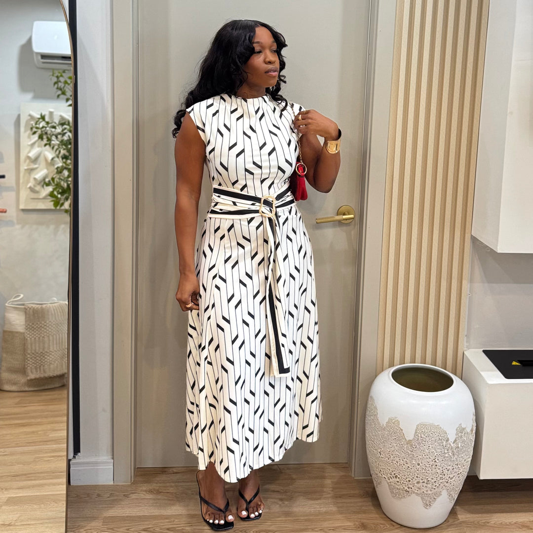 Amalie  printed midi dress