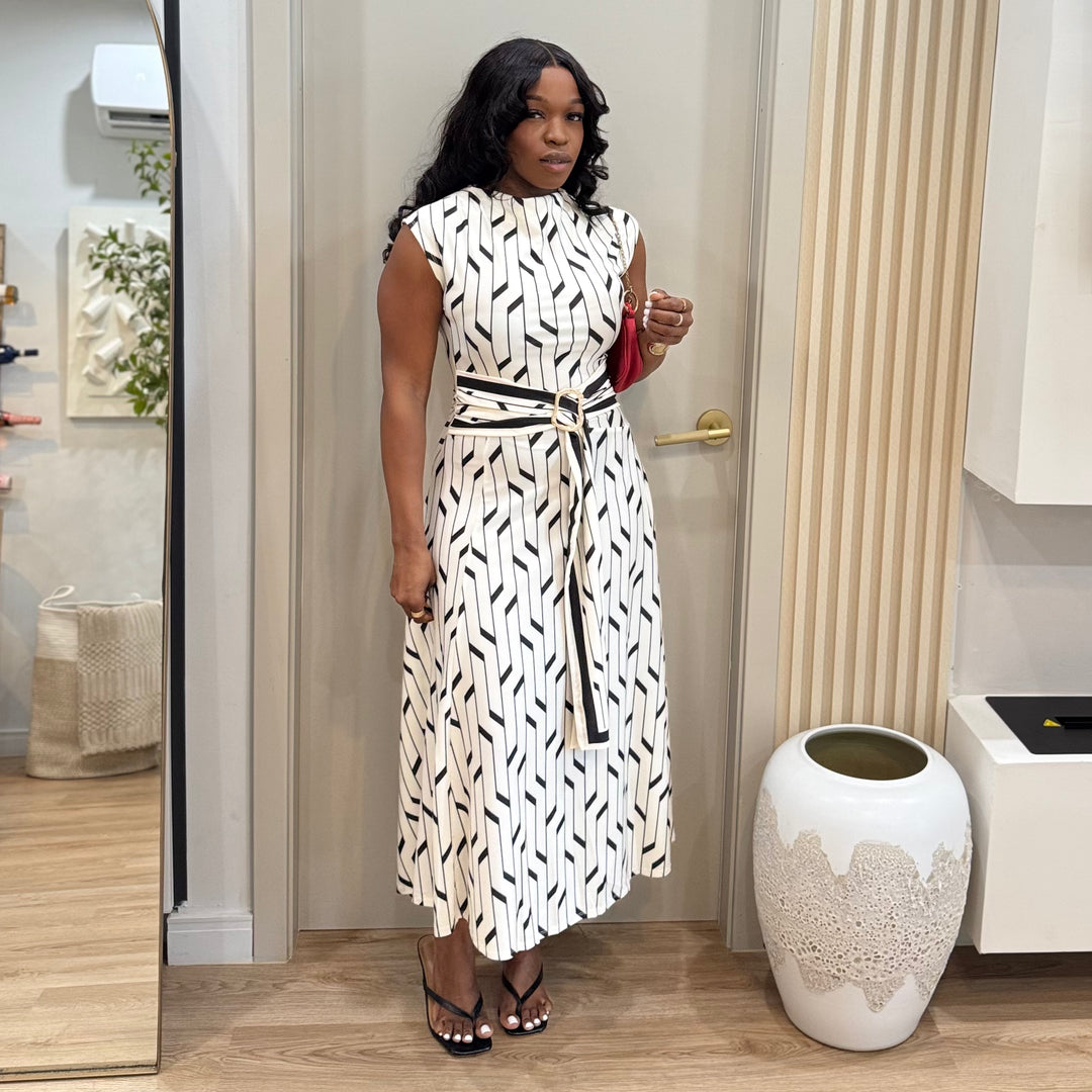 Amalie  printed midi dress