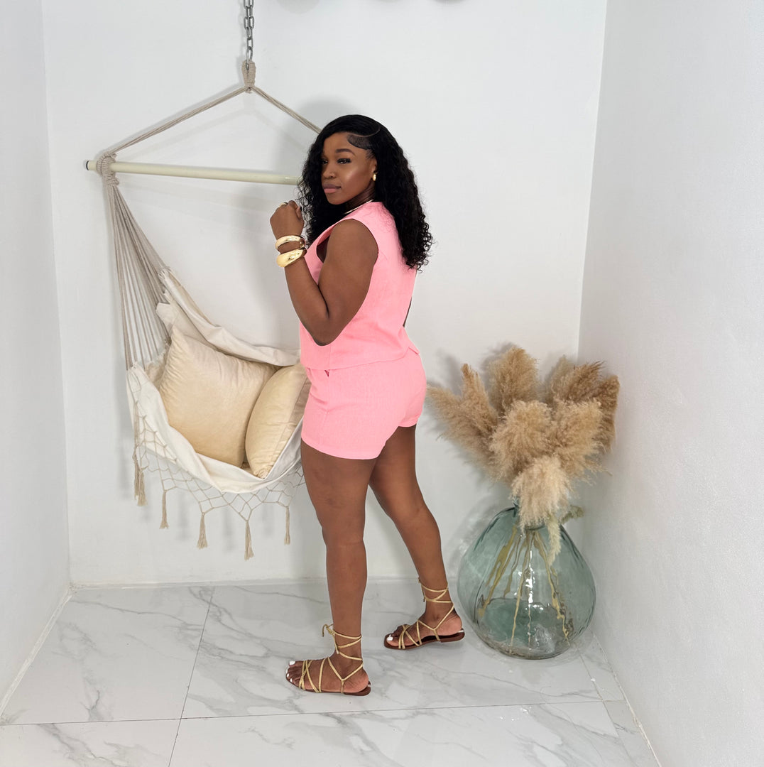 Yara vest shorts set