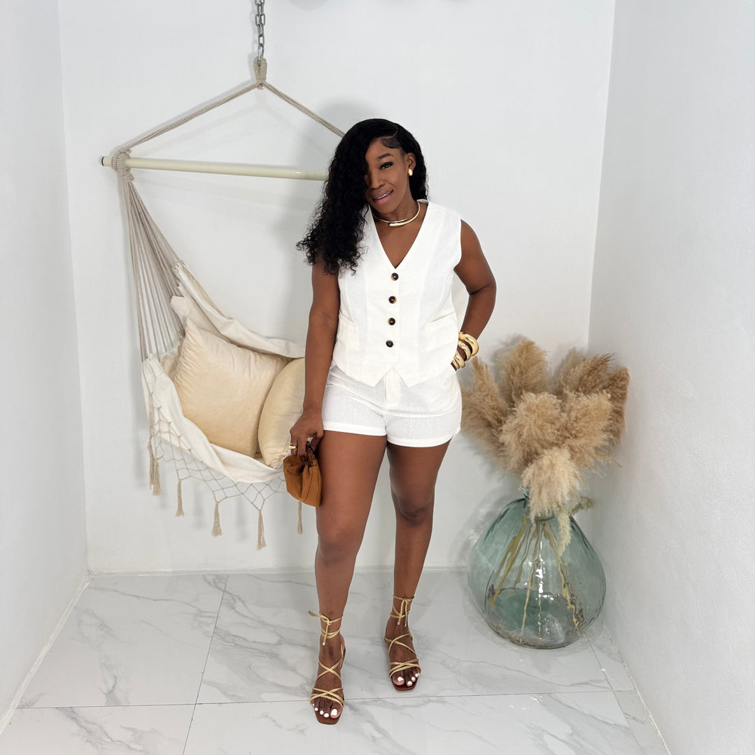 Yara vest shorts set