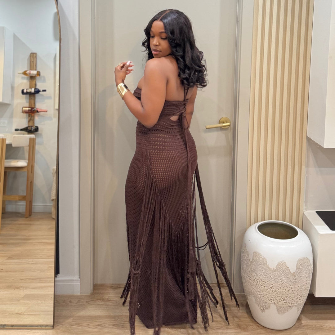 Marina Reverie Tassle maxi dress