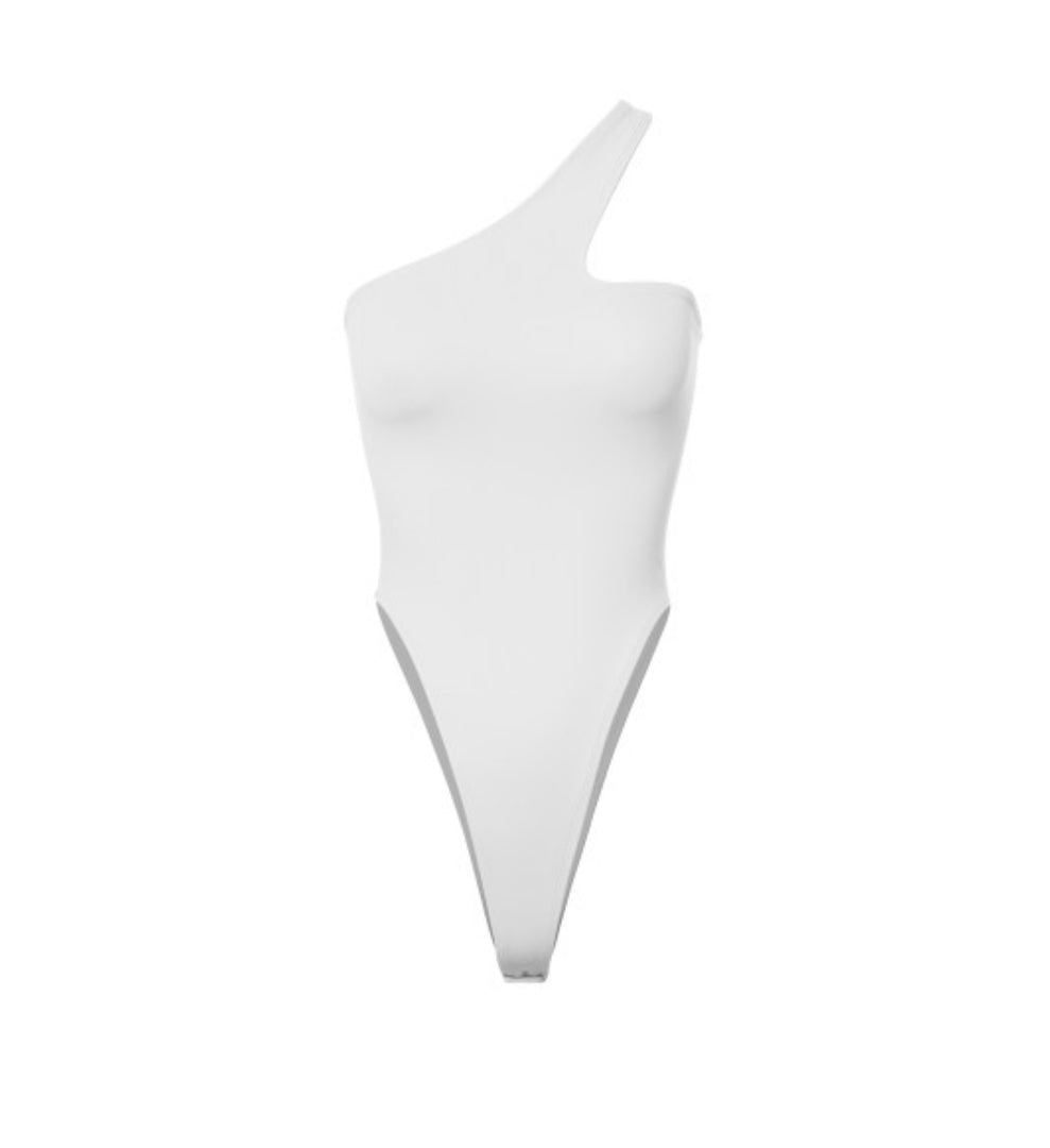 Essential Cut one shoulder bodysuit