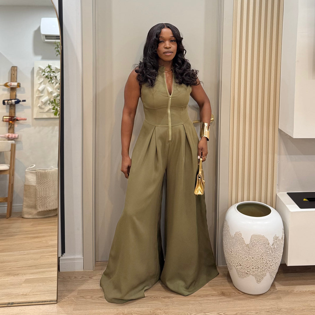 Luminous Zipper front jumpsuit