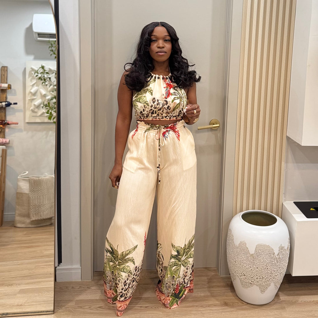 Alessa printed pants set
