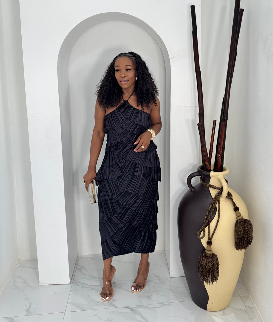 Enzi Layered midi dress