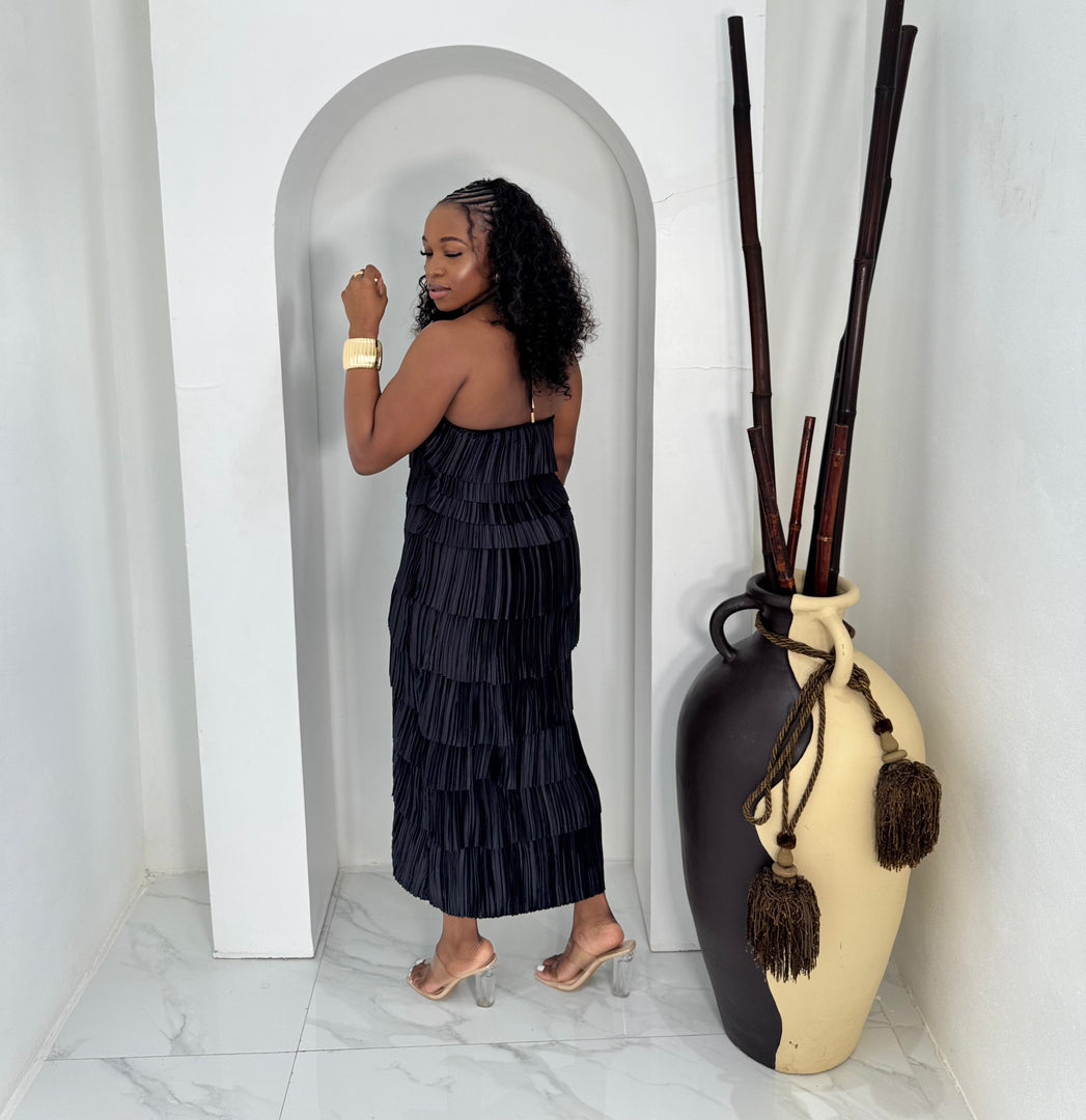 Enzi Layered midi dress